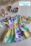 Baby Girls Leaf Printed Dress