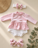 BabyGirlsPinkRomperGiftSet01