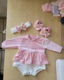 BabyGirlsPinkRomperGiftSet04