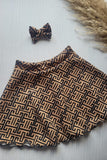 18-24m Black & Mocca Skirt Set