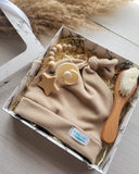 Baby Boy Gift Set 4Pc – Beige (0–6 Months)