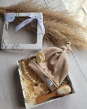 Baby Boy Gift Set 4Pc – Beige (0–6 Months)