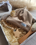 Baby Boy Gift Set 4Pc – Beige (0–6 Months)