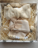 Baby Girl Gift Set 4Pc – Beige (0–6 Months)