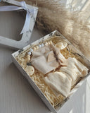Baby Girl Gift Set 4Pc – Beige (0–6 Months)