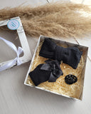 Baby Girl Gift Set 3Pc – Black (0–6 Months)