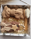 Baby Girl Gift Set 4Pc – Brown (0–6 Months)