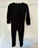 Black onesie on a white background