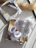 Baby Boys Knit Gift Set – White (NB-3m Months)