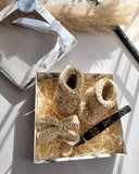 Baby Girls Knit Gift Set – Beige (0–6 Months)