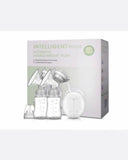 Electric breast pump packaging on a white background