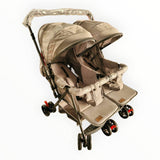 double stroller on a white background
