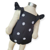Black Flower Romper
