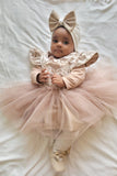 3-6m Baby Girls Beige Lace Tutu Dress