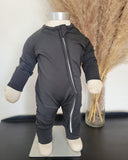 Babies Black Zip Romper