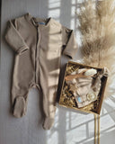 0-3M Baby Boys Romper Set – Beige
